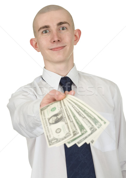 Man with money in a hand Stock photo © pzaxe