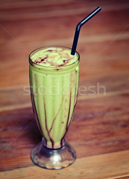Fruit shake in a glass on the table -  exotic drink. Stock photo © pzaxe