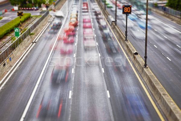 Straße Verkehr Straßen modernen Metropole abstrakten Stock foto © pzaxe