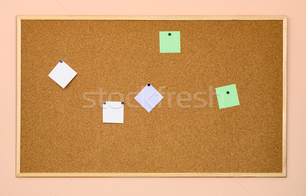Kurk billboard kantoor muur opknoping papier Stockfoto © pzaxe