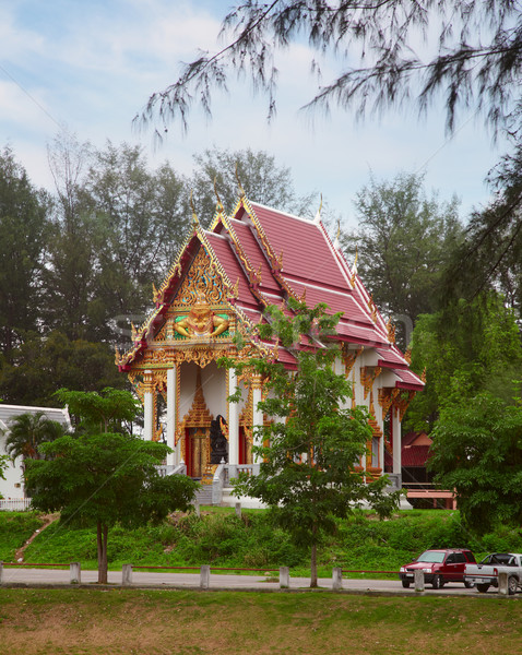 Thai temple amoungst trees  Stock photo © pzaxe