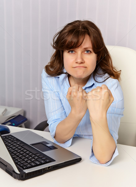 Woman - feminist defends his position Stock photo © pzaxe