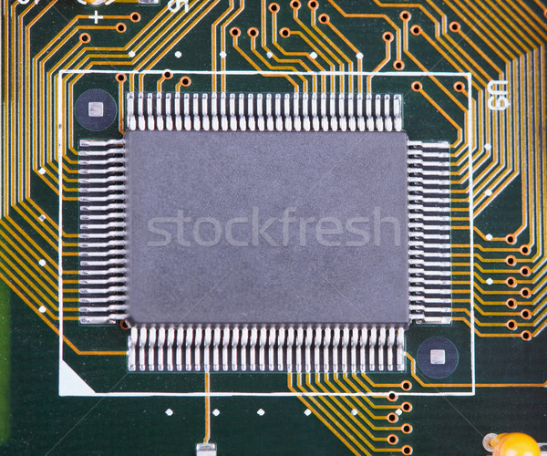 Big integrated microcircuit on circuit board surface Stock photo © pzaxe