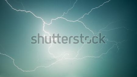 Nature photography - lightning - discharge in sky Stock photo © pzaxe