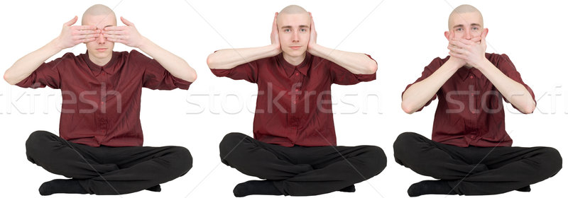 See no evil, say no evil, hear no evil Stock photo © pzaxe