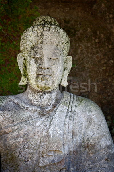 Foto stock: Velho · pedra · buda · estátua · Indonésia · bali