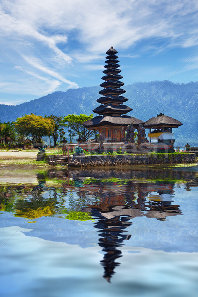 Temple on Bratan lake - Pura Ulun Danu Bratan, Bali, Indonesia Stock photo © pzaxe