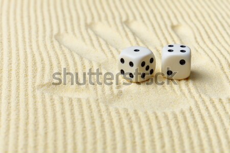 Print of a palm with dices lying on it Stock photo © pzaxe
