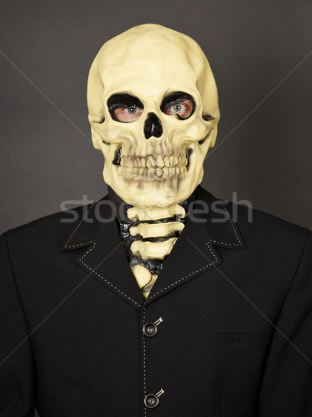 Portrait of man in mask of death Stock photo © pzaxe