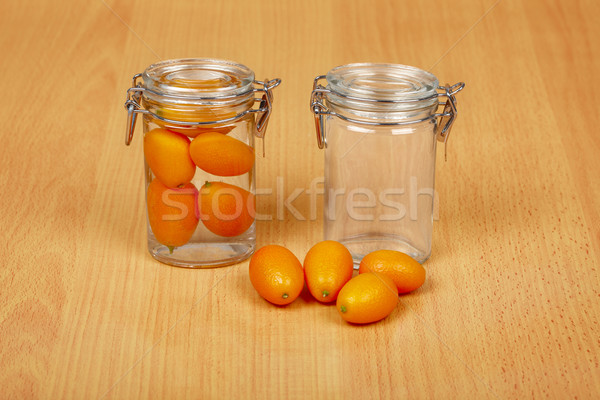 Production of exotic citrus fruits canned Stock photo © pzaxe