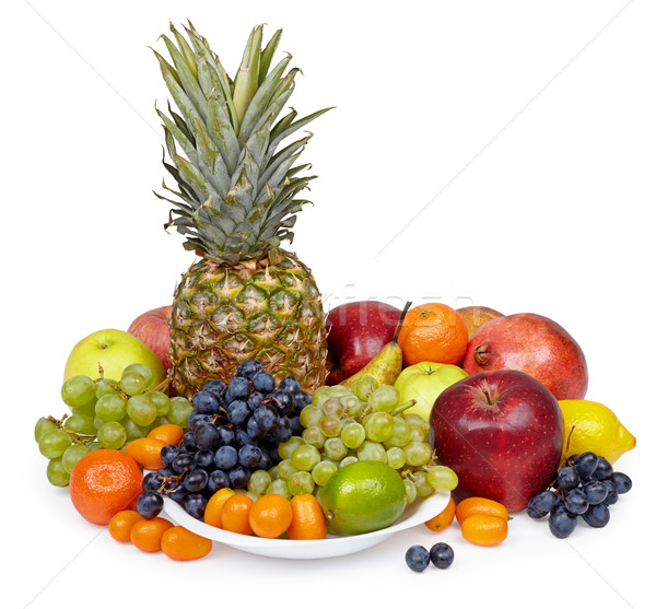 Still-Leben tropischen Früchte weiß isoliert Essen Stock foto © pzaxe