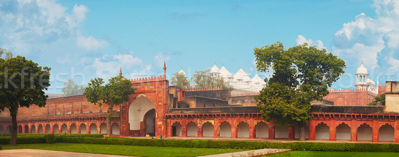 Red Fort. India, Agra. Panorama Stock photo © pzaxe