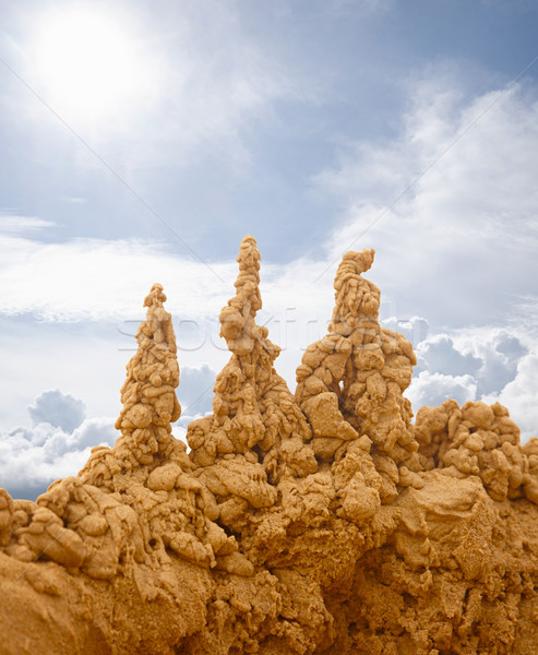 Sand castles on sky background Stock photo © pzaxe