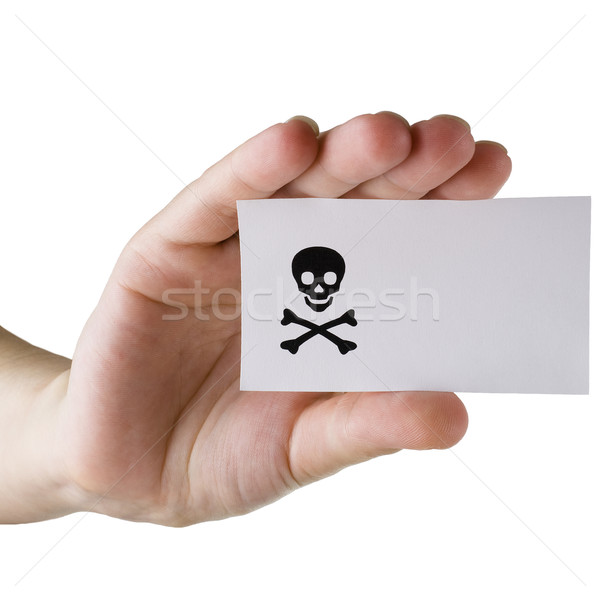 Paper card in a hand Stock photo © pzaxe