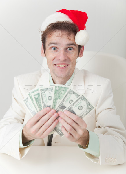 Clerk has received Christmas premium Stock photo © pzaxe