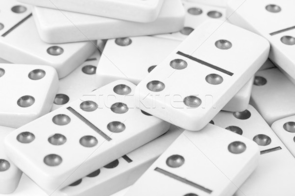 Old gray dominoes close up Stock photo © pzaxe