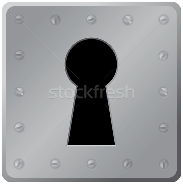Schlüsselloch weiß isoliert Haus Design home Stock foto © pzaxe