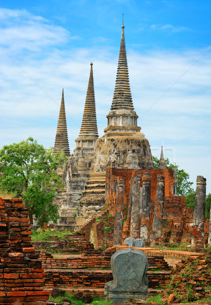Wat Phra Si Sanphet temple. Thailand, Ayutthaya Province Stock photo © pzaxe