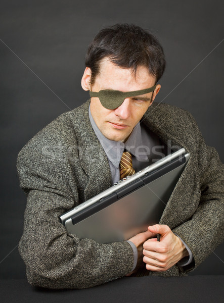 Computer pirates stole laptop with information Stock photo © pzaxe