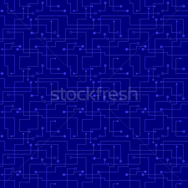 Foto stock: Vetor · eletrônico · azul · placa · de · circuito · futurista