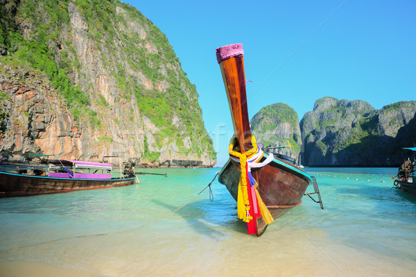 Long tailed boat. Thailand Phi-Phi island Stock photo © pzaxe