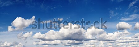 Foto stock: Nublado · cielo · azul · panorama · azul · año · cielo