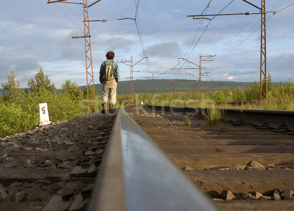 The guy leaving afar Stock photo © pzaxe