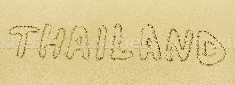 Inscription on the sand - Thailand Stock photo © pzaxe