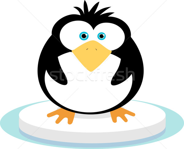 Penguin on Ice Stock photo © qiun