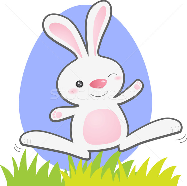 Imagine de stoc: Jumping · bunny · ilustrare · iepure · desen · animat