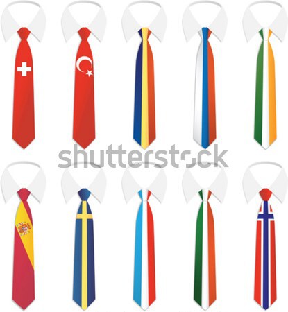 Staatsangehörigkeit Krawatte Spanien Italien Schweden Norwegen Stock foto © qiun