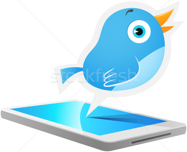 Blue Bird Mobile Stock photo © qiun