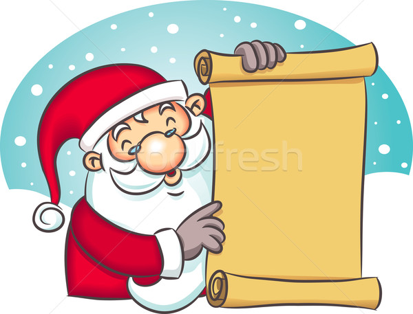 список иллюстрация Дед Мороз бумаги Сток-фото © qiun