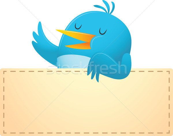 Bleu oiseau bannière illustration [[stock_photo]] © qiun