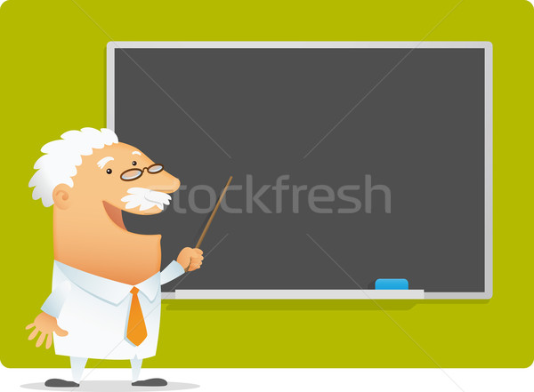 Profesor prezentare tablă om şcoală educaţie Imagine de stoc © qiun