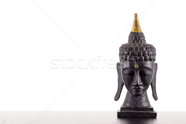 Foto stock: Buda · estátua · isolado · branco · quarto · escrita