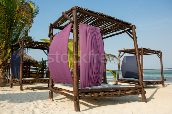 Açmak hava spa plaj yatak Stok fotoğraf © Quasarphoto