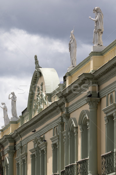 Gyarmati építészet közelkép Colombia építészeti részletek Stock fotó © Quasarphoto