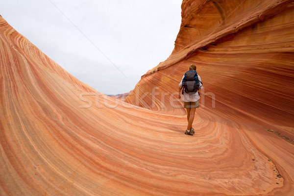 hiker in Coyote Butte  Stock photo © Quasarphoto
