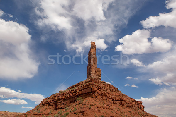 Rock aguja nubes rojo nublado cielo Foto stock © Quasarphoto