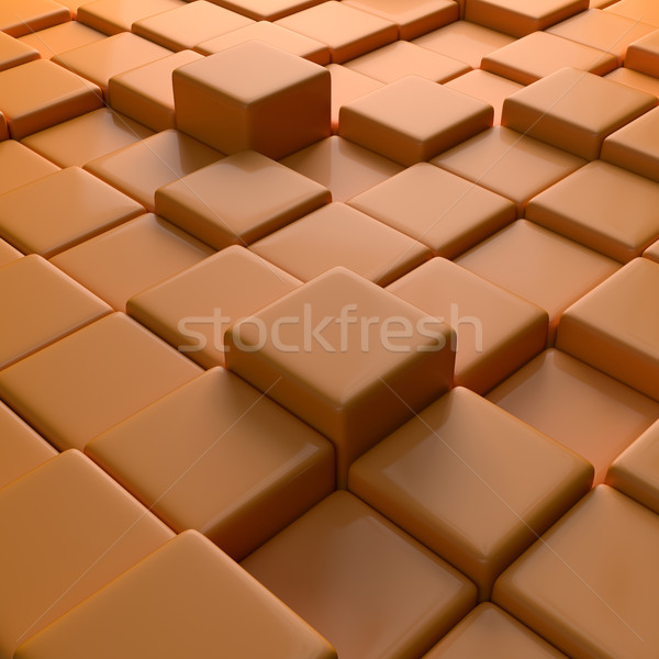 [[stock_photo]]: Orange · 3D · blocs · résumé · affaires · bâtiment