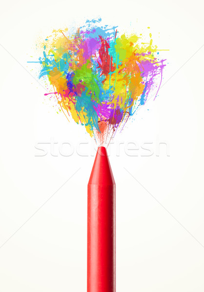 Peinture éclaboussures sur colorie école [[stock_photo]] © ra2studio