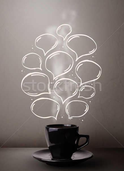 コーヒーマグ 手描き 吹き出し 食品 抽象的な ストックフォト © ra2studio