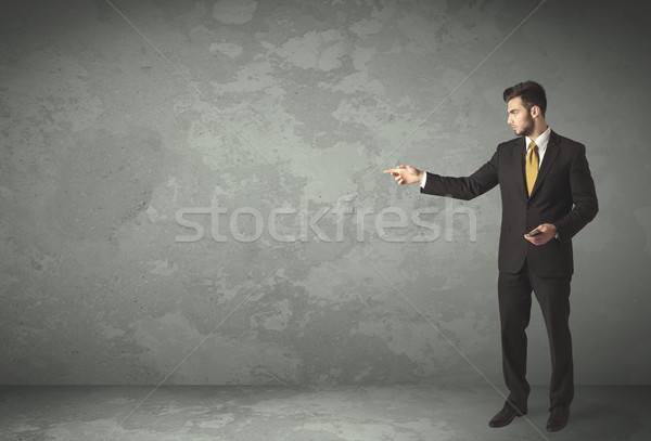 Business person throwing with empty copyspace Stock photo © ra2studio