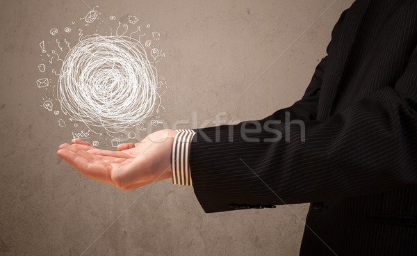 [[stock_photo]]: Chaos · main · affaires · Palm · affaires