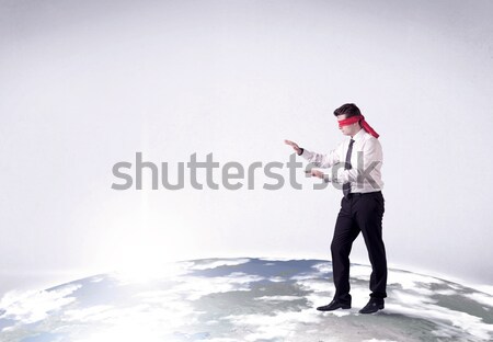 Blindfolded businessman concept Stock photo © ra2studio