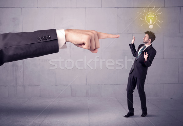 Boss blaming sales person with an idea Stock photo © ra2studio