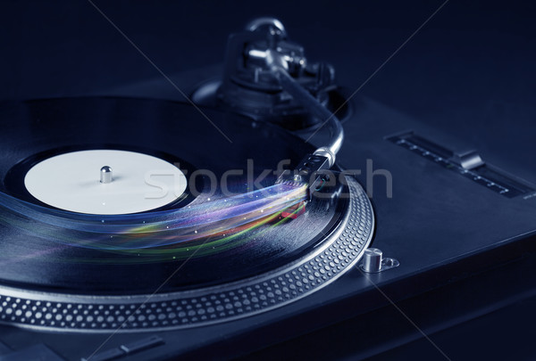Spielen Vinyl Musik farbenreich abstrakten Stock foto © ra2studio