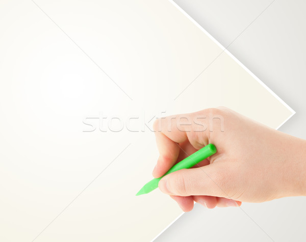 Enfant dessin coloré colorie vide papier vierge [[stock_photo]] © ra2studio