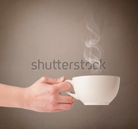 Tasse de café résumé blanche vapeur alimentaire [[stock_photo]] © ra2studio